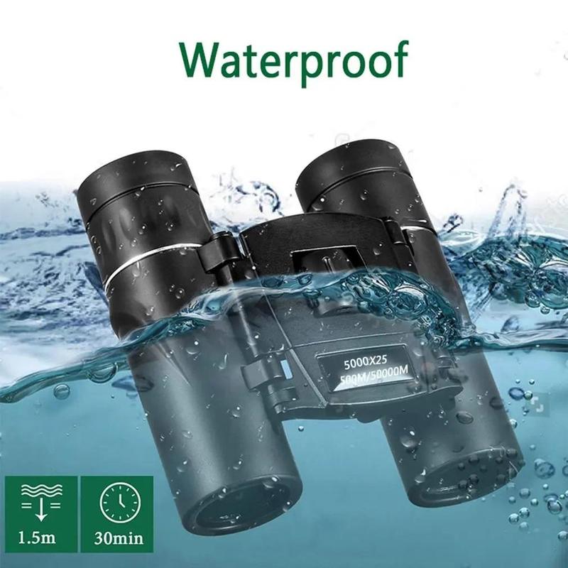 5000X25 HD Binoculars, Portable High Magnification Binoculars, Educational Gift for Children, Outdoor Camping Hiking Binoculars