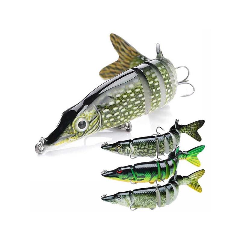 Artificial Fishing Lure, Multi Jointed Swimbaits, Lifelike Top Water Bass Lures Kit, Long-cast Topwater Fishing Lures, Fishing Accessories, Christmas Gift