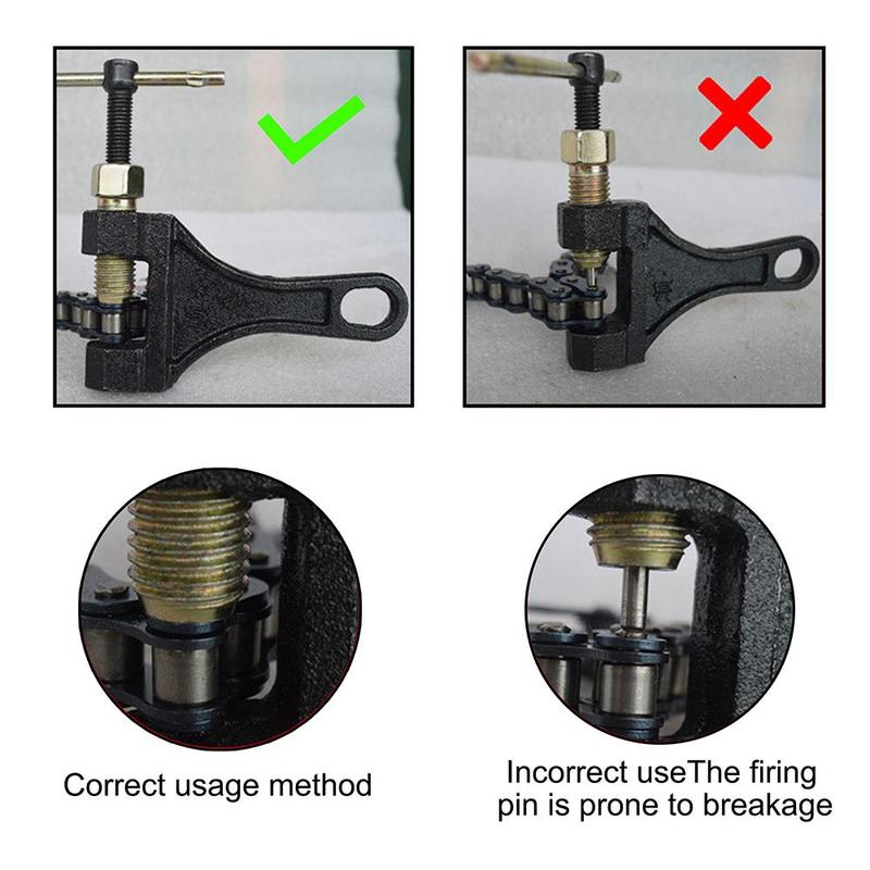 Chain Removal Tool, Universal Repair Tool for Motorcycle Bike ATV 420-530 Chain Breaker Cutter, Carbon Steel Spanner Link Splitter Pin Remover