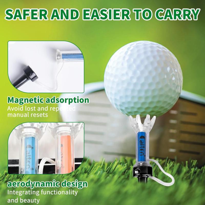 Magnetic Golf Tees Set, 5 Counts set Golf Tees with 360° Bounce Technology, Durable Plastic Design for Optimal Golfing Performance Gifts