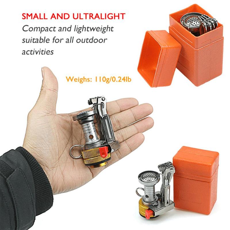 Portable Foldable Camping Stove, Lightweight Gas Stove with Storage Box, Outdoor Camping Kitchenware for Hiking & Picnic, Christmas Gift