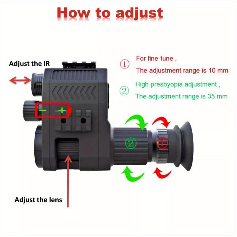 High-Definition Digital Night Vision Device - 720P 1080P Resolution for Hunting and Wildlife Observation - Compact and Portable Design for Outdoor Enthusiasts