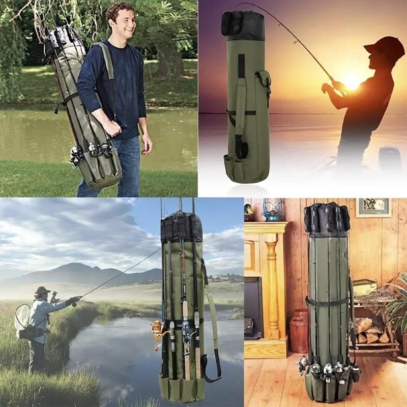 Multi-function Fishing Pole Bag, 1 Count Portable Fishing Tool Organizing Bag, Outdoor Fishing Accessory, Flyfishing, Solocamping, FishingEquipment, Fishing Equipment, Birthday Gifts