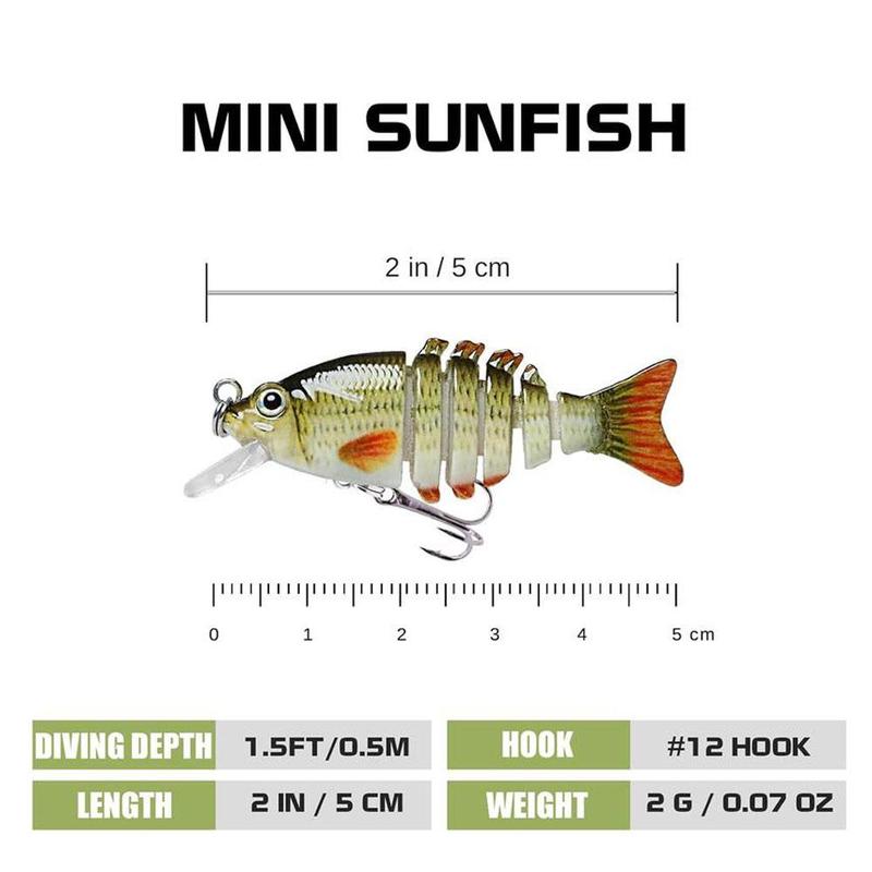 Artificial Fishing Lure, Slow Sinking Bass Fishing Lure, Lifelike Swimbait for Bass Trout Crappie, Fishing Gifts for Men, Must-have for Family Fishing Gear