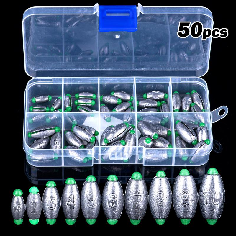 Removable Fishing Lead Sinker Kit, Split Shot Weights, Fishing Tackle Kits with Portable Box, Fishing Accessories, Flyfishing, Solocamping, Picnicaesthetic, Fishing Equipment,  Fishing Gear and Equipment