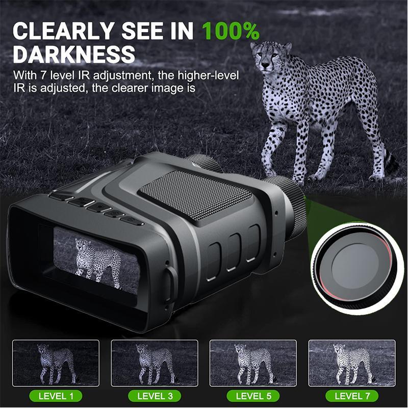 USB Digital Night Vision Binoculars, 3-inch LCD Screen Infrared Night Vision Goggles, HD Photos & 1080p Video (Battery not Included), Camping Gadgets 2024