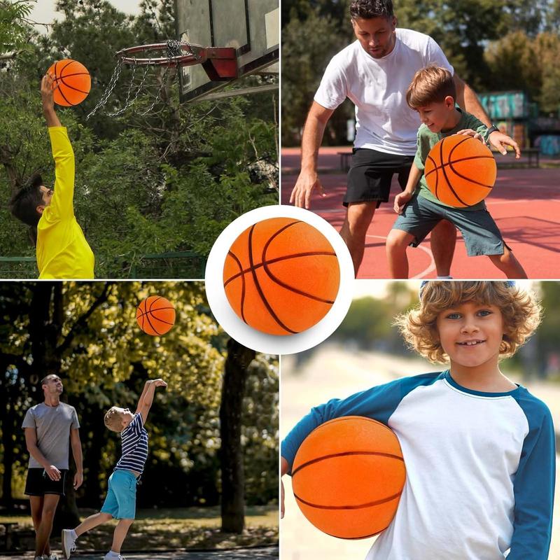 Silent Basketball, Size 7 Indoor Quiet Basketball Practice Silent Bouncing Basketball Dunk Training Elasticity Low-Noise Basketball Gift Sport Activities Boys Girls Exercise