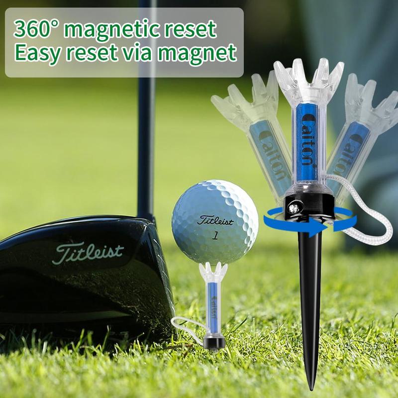 Magnetic Golf Tees Set, 5 Counts set Golf Tees with 360° Bounce Technology, Durable Plastic Design for Optimal Golfing Performance Gifts