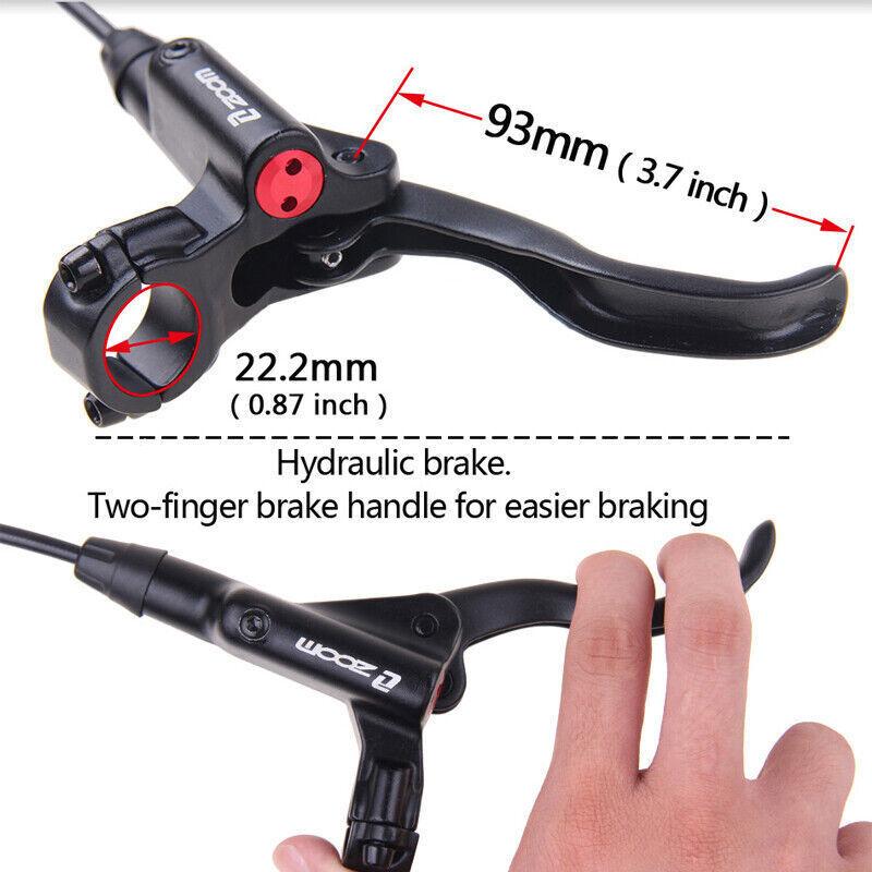 ZOOM MTB Hydraulic Disc Brake Left Front&Right Rear 160mm 6061-T6 Aluminum Alloy Caliper Lever IS PM Bike Oil Pressure electric  bikes