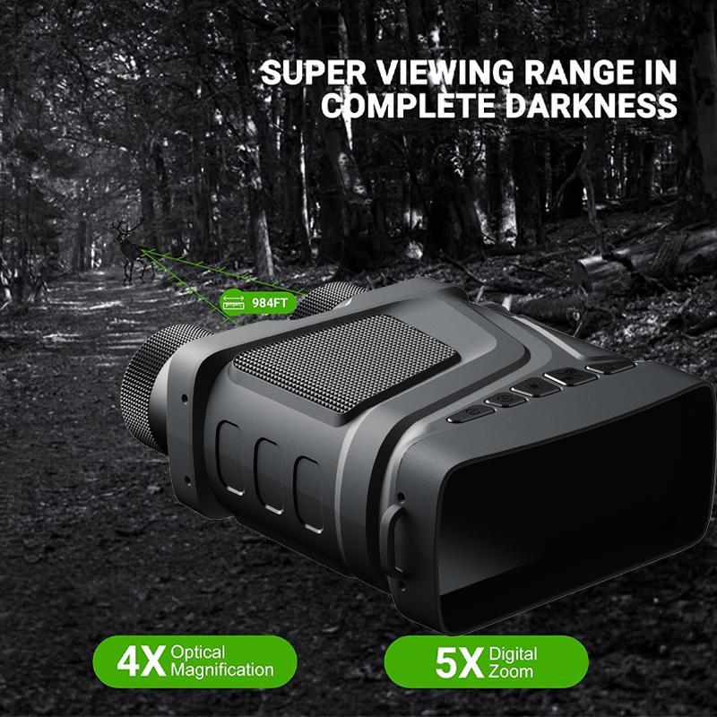 USB Digital Night Vision Binoculars, 3-inch LCD Screen Infrared Night Vision Goggles, HD Photos & 1080p Video (Battery not Included), Camping Gadgets 2024