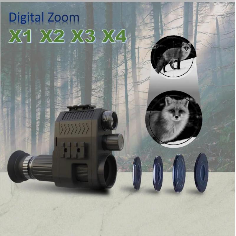 High-Definition Digital Night Vision Device - 720P 1080P Resolution for Hunting and Wildlife Observation - Compact and Portable Design for Outdoor Enthusiasts