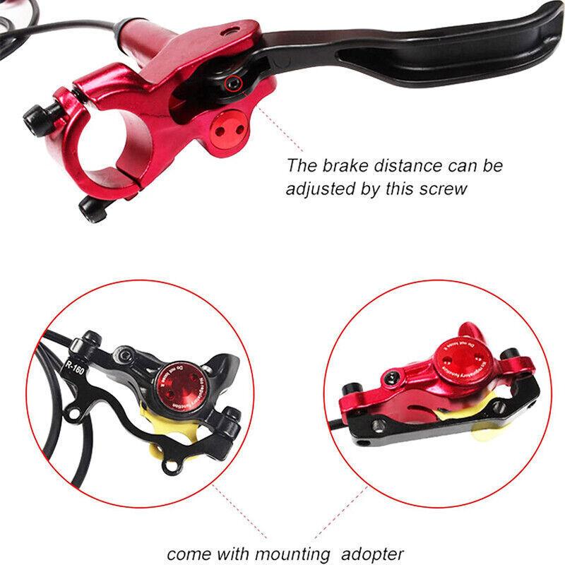 ZOOM MTB Hydraulic Disc Brake Left Front&Right Rear 160mm 6061-T6 Aluminum Alloy Caliper Lever IS PM Bike Oil Pressure electric  bikes