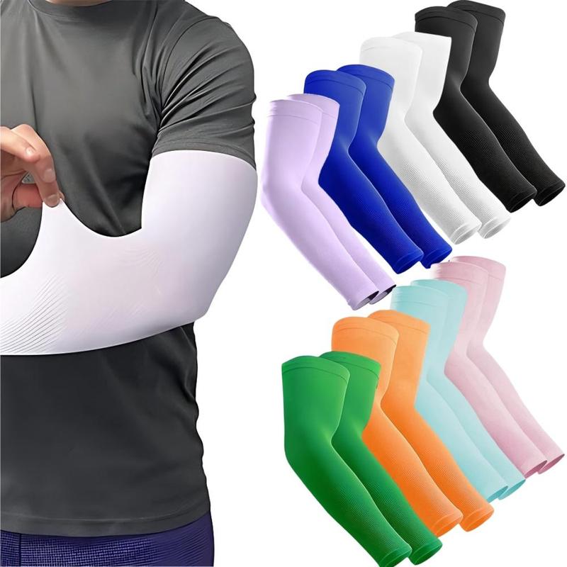 Sun Protection Arm Sleeves, 4 Pairs Cooling Compression Arm Sleeve, Sports Arm Sleeves for Men & Women, Sports & Outdoor Accessories