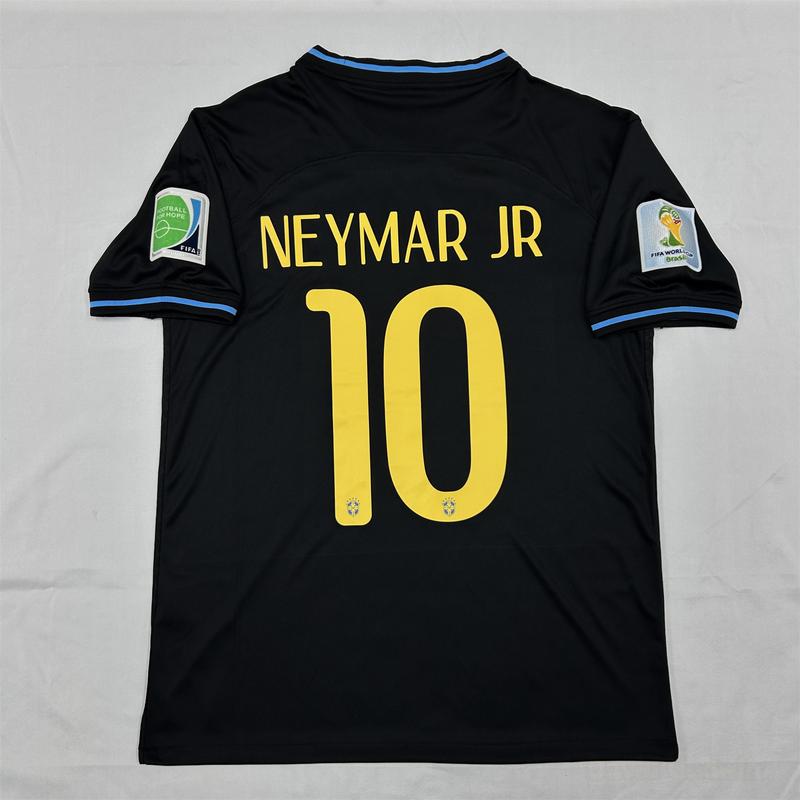 NIKE 2014 World Cup Brazil Away Short Sleeve Team Jersey 10# Neymar JR Soccer Jersey