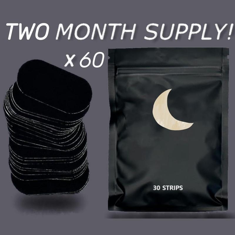 Mouth Tape (30-Pack) More Breathable Black Soft Fabric, Strong Hypoallergenic Adhesive, Comfortable for Sports, One-Month Supply