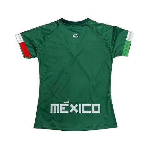 Women's Mexico Blouse with Sublimation Fabric, Short Sleeve, Compression Wear