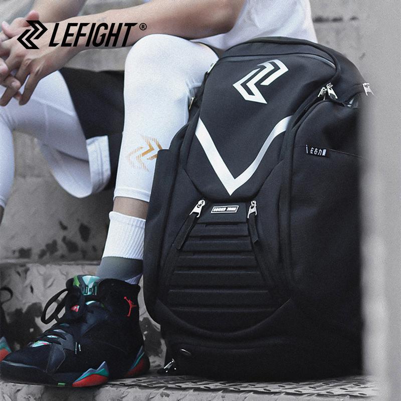 LEFIGHT Hoops Elite Pro Basketball backpack large sports bag, professional basketball backpack, wet and dry separation compartment with independent ball rack and shoe compartment, football drawstring backpack, wet and dry separation compartment