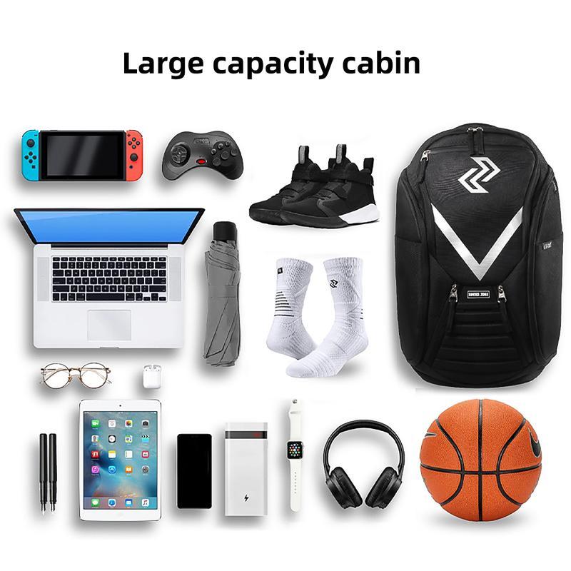 LEFIGHT Hoops Elite Pro Basketball backpack large sports bag, professional basketball backpack, wet and dry separation compartment with independent ball rack and shoe compartment, football drawstring backpack, wet and dry separation compartment