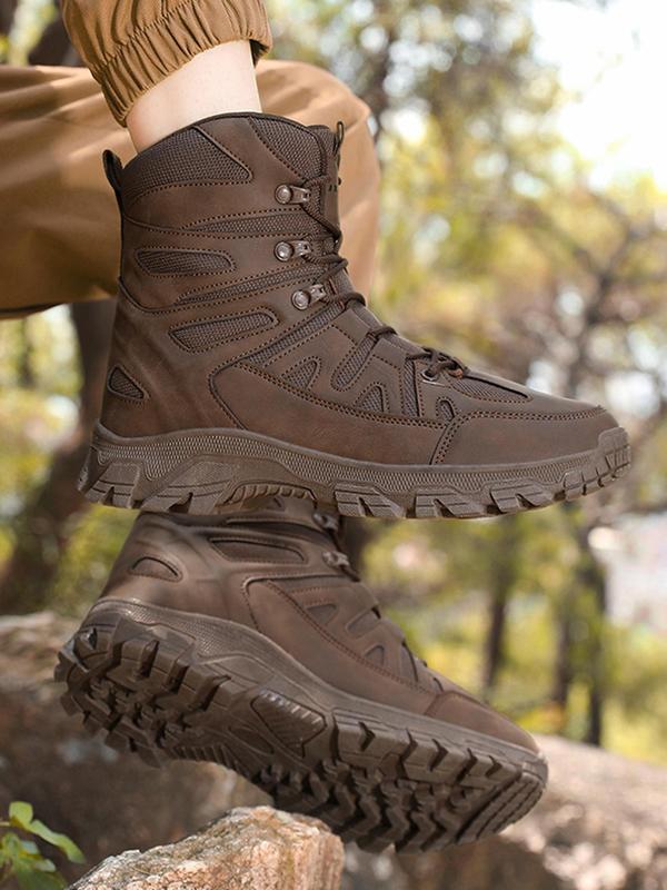 Men's Outdoor Hiking Shoes, Casual Comfortable Waterproof Non-slip Boots, Fashionable Sports Shoes for Outdoor Activities