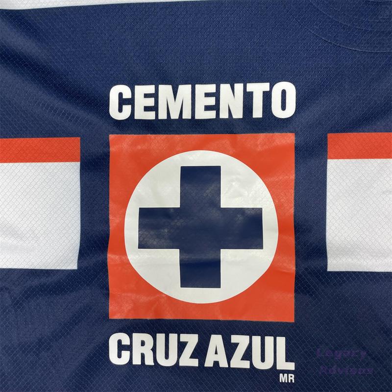 2425 MEXICO CRUZ AZUL Away Short Sleeve Top Goalkeeper Soccer Jersey Quick Dry Fan Edition LIGA MX