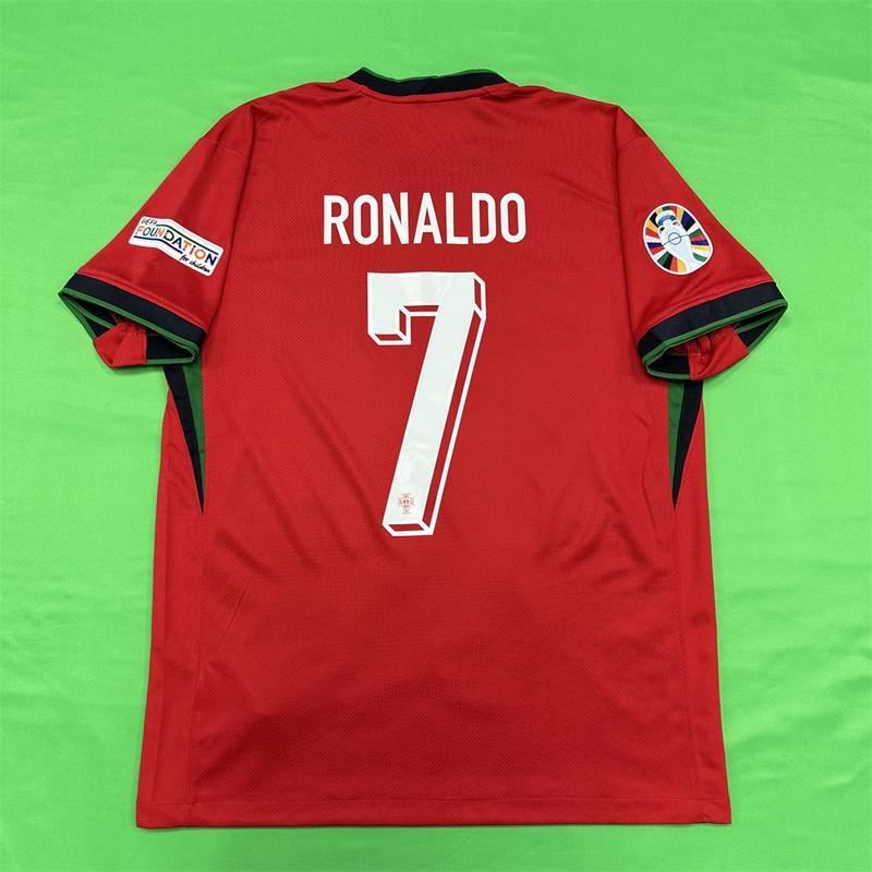 Nike Portugal Euro 2004 Home Retro Red Fan Edition Jersey #17 Ronaldo Soccer Jersey