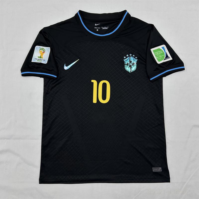 NIKE 2014 World Cup Brazil Away Short Sleeve Team Jersey 10# Neymar JR Soccer Jersey