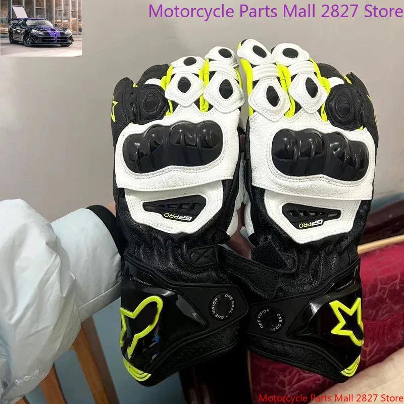 Leather Motorcycle Racing Gloves for Off-Load Protection