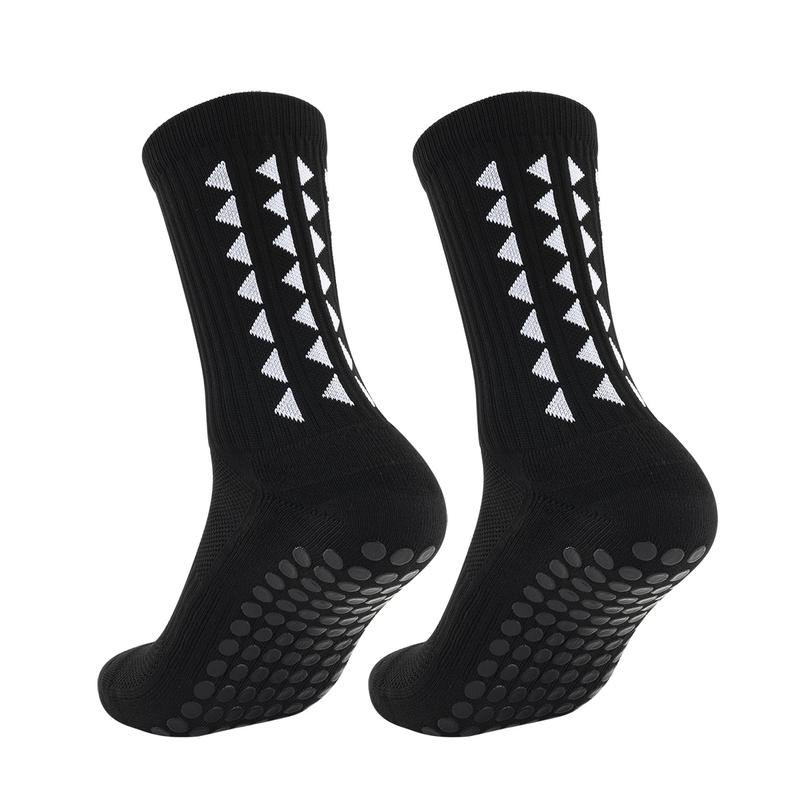 1 pair of breathable, sweat-absorbing, shock-absorbing, non-slip thickened towel-bottom socks, suitable for soccer training, professional soccer matches and daily fitness workouts