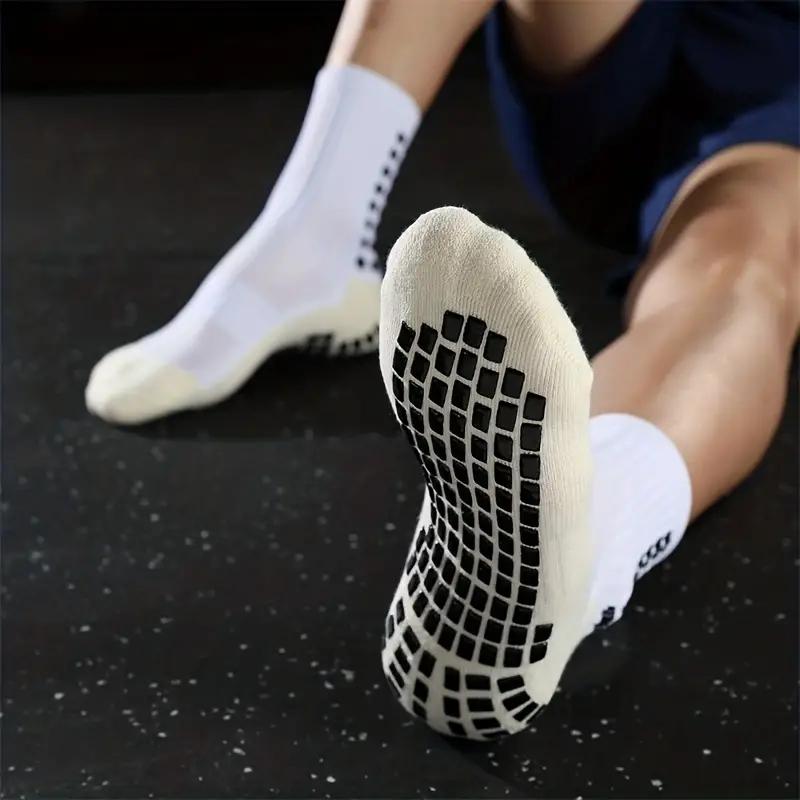 3 6 10 Pairs Soccer Socks, Breathable Cushioned With Non-Slip Silicone Grips,  For Outdoor Sports, Football Matches, Fitness Workouts