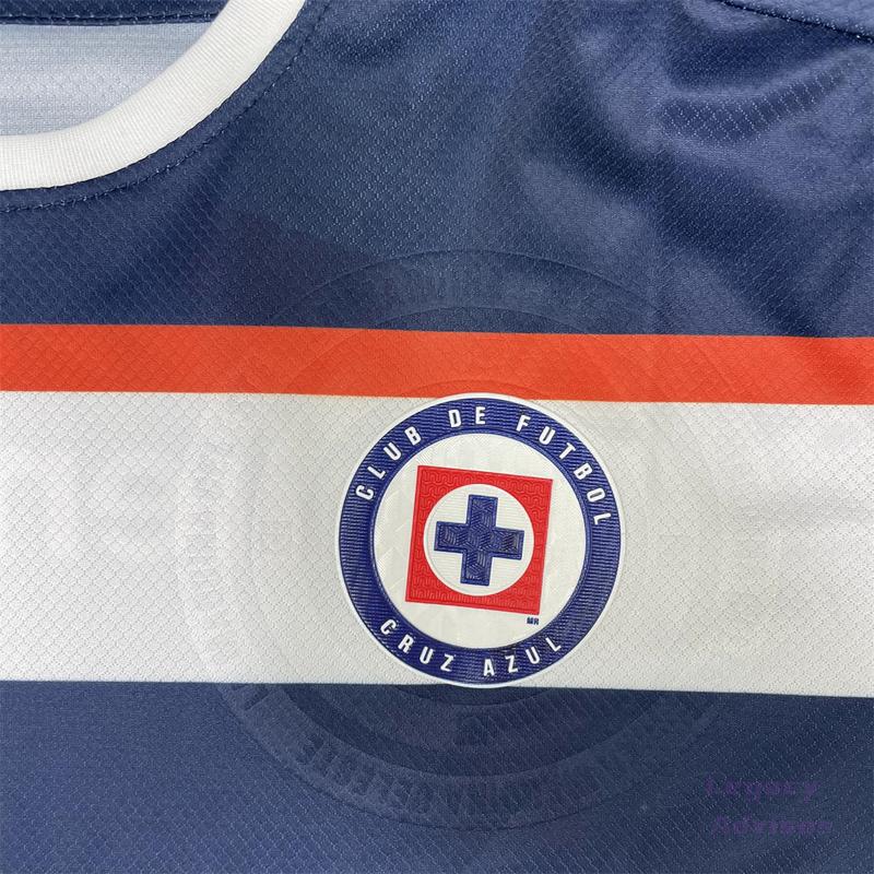 2425 MEXICO CRUZ AZUL Away Short Sleeve Top Goalkeeper Soccer Jersey Quick Dry Fan Edition LIGA MX