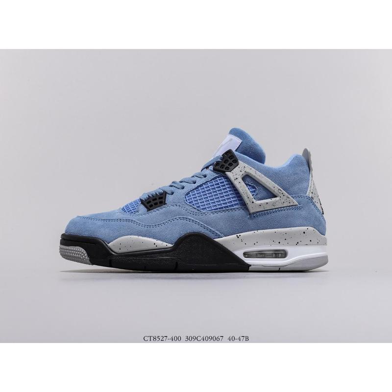 Jordan 4 Retro Mid University Blue Casual Sports Culture Basketball Shoes