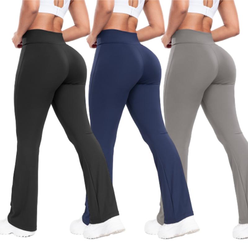 Womens' V Cross Waist Yoga Leggings with High Waisted Tummy Control Pants