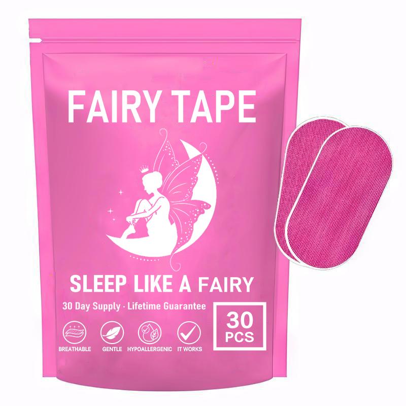 Fairy mouth tape, for one month of sleep supply, mouth tape, pink, soft, adhesive, 30 pieces, sports accessories; Gentle Adhesive