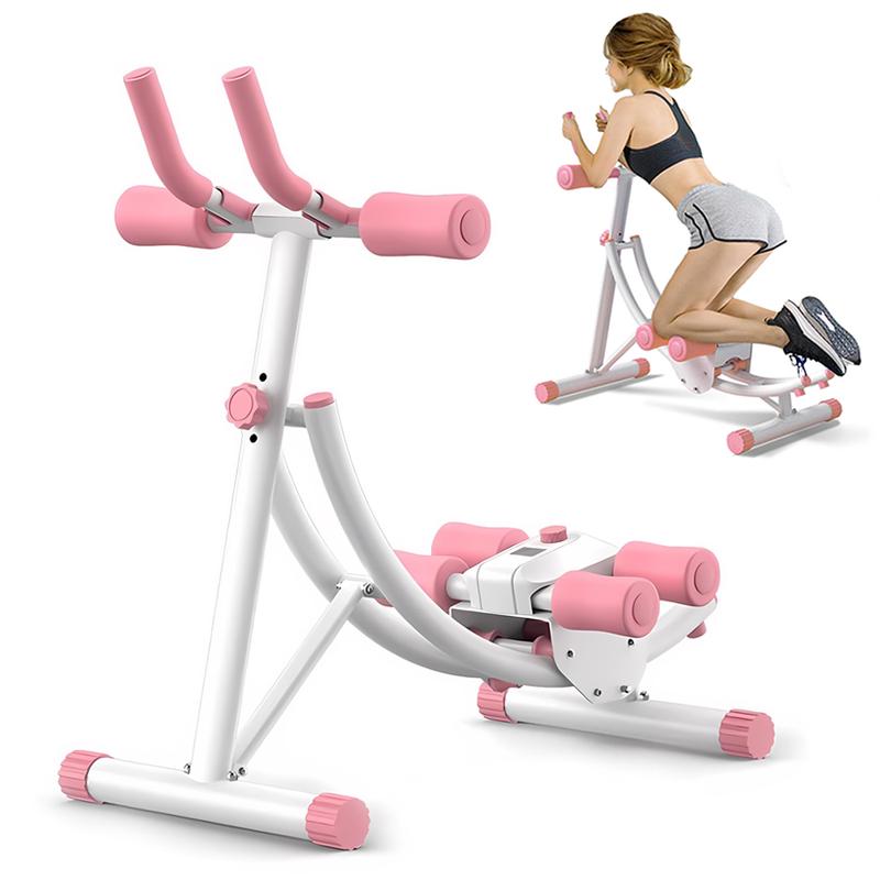 ABS Machine Ab workout equipment with LCD Monitor, ab strength fitness equipment multi-functional training equipment foldable home fitness equipment,Home Gym, Workout for Arm, Leg, Buttocks Shaper ab coaster