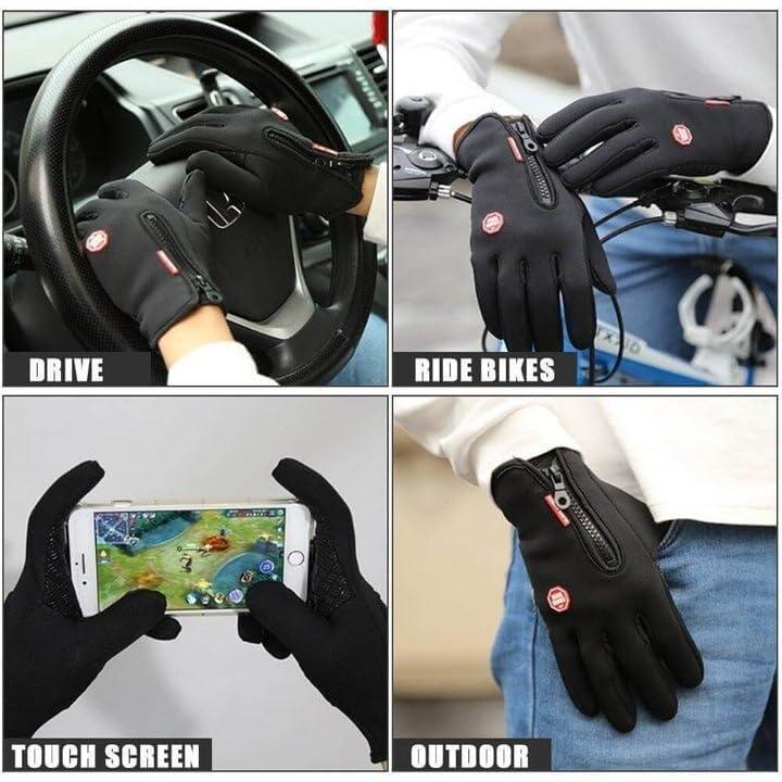 Touch Screen Windproof Gloves Warm and Adjustable Suitable for Outdoor Running, Cycling, Fishing, Skiing and Other Sports No Slip Work Warm Gloves.