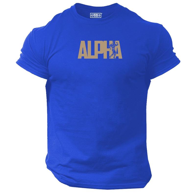 Alpha T Shirt Clothing Bodybuilding Training Workout Exercise Muscles Top