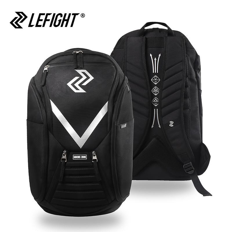 LEFIGHT Hoops Elite Pro Basketball backpack large sports bag, professional basketball backpack, wet and dry separation compartment with independent ball rack and shoe compartment, football drawstring backpack, wet and dry separation compartment