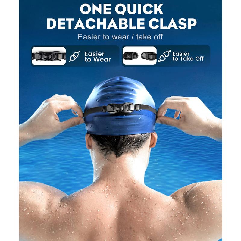 Swim Goggles 2 Pack, Wide View Anti Fog&UV Swimming Goggles for Adult, No Leaking Swim Glasses