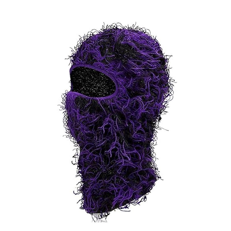 Balaclava Distressed Knitted Full Face Ski Mask Windproof Neck Warmer for Men Women One Size Fits All