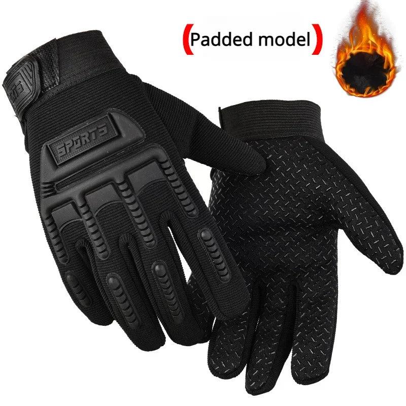 Kids Full Finger Tactical Riding Gloves with Anti-slip Protection and Camouflage Design