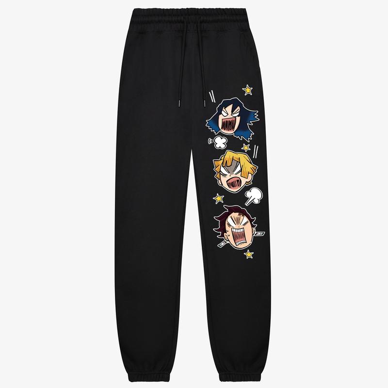 Tanjiro Zenitsu Inosuke Sweatpants, Demon Slayer Sweatpants, Sport Sweatpants, Anime sport pants, Anime lover gift, Anime Sweatpants