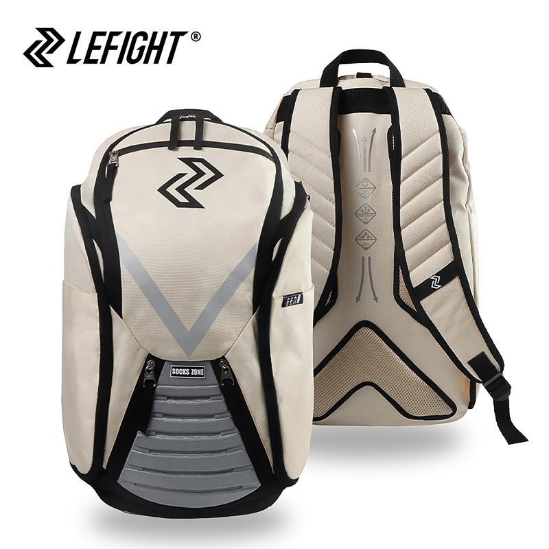 LEFIGHT Hoops Elite Pro Basketball backpack large sports bag, professional basketball backpack, wet and dry separation compartment with independent ball rack and shoe compartment, football drawstring backpack, wet and dry separation compartment