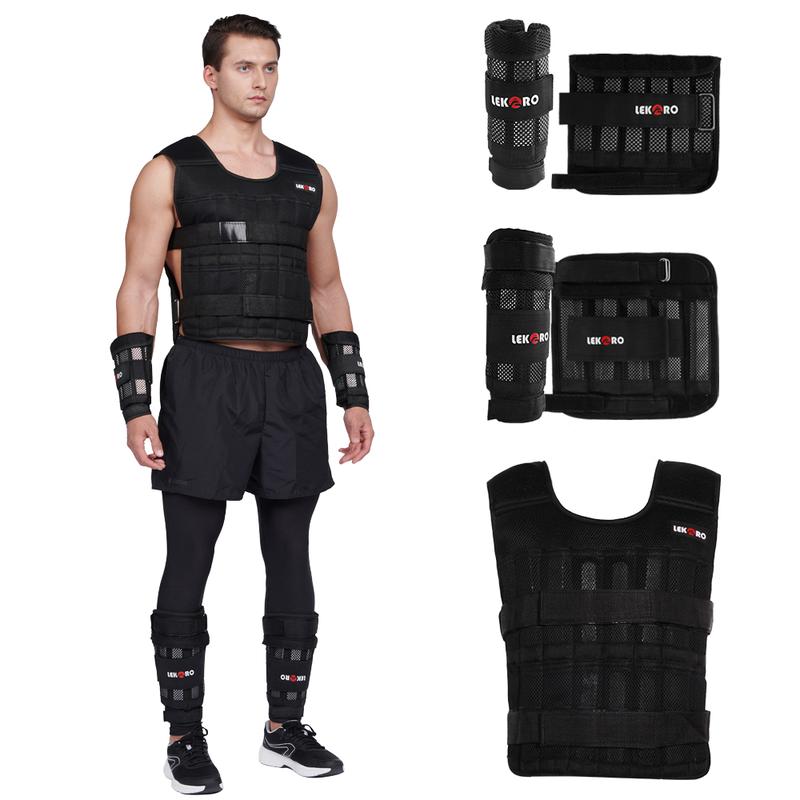 LEKÄRO Adjustable Weighted Vest，Strength and Endurance Training, Fitness Workouts, Running