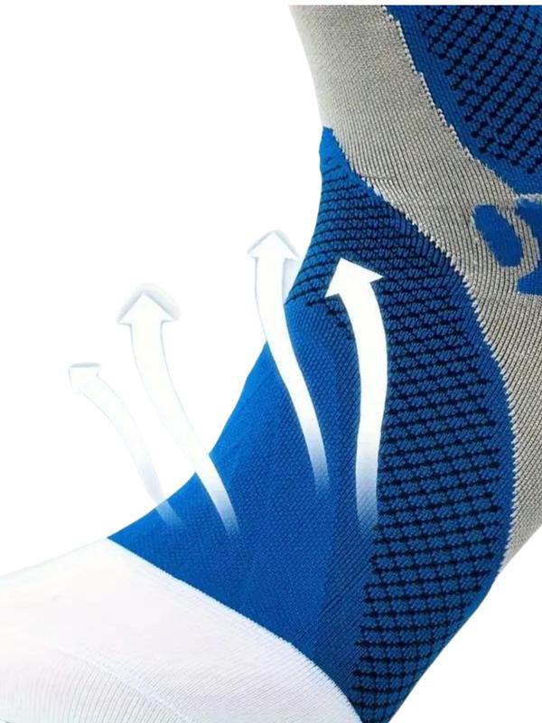 Men's Athletic Socks, Breathable Compression Socks for Running Cycling Football, Anti-fatigue Comfy Socks for Men