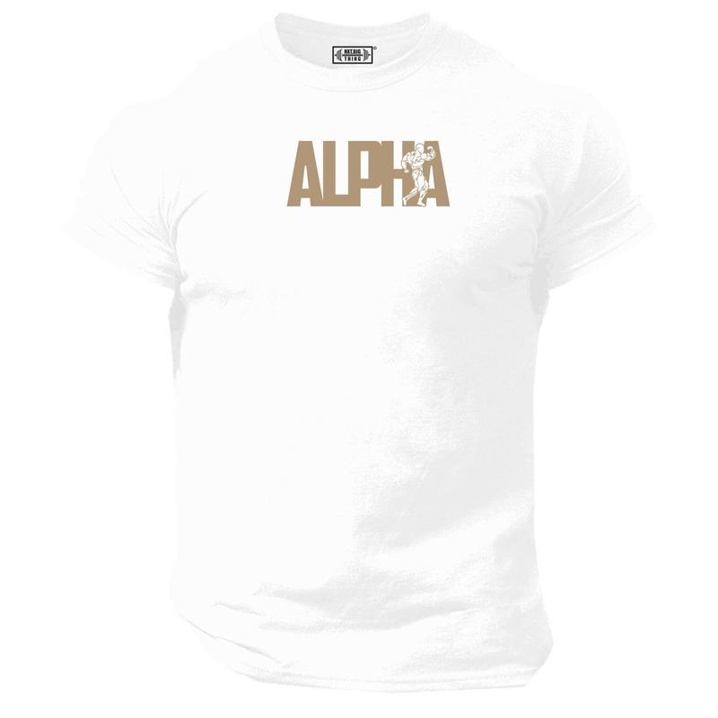 Alpha T Shirt Clothing Bodybuilding Training Workout Exercise Muscles Top