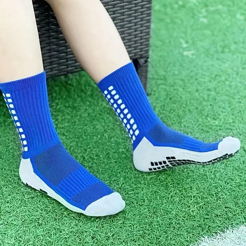 3 6 10 Pairs Soccer Socks, Breathable Cushioned With Non-Slip Silicone Grips,  For Outdoor Sports, Football Matches, Fitness Workouts