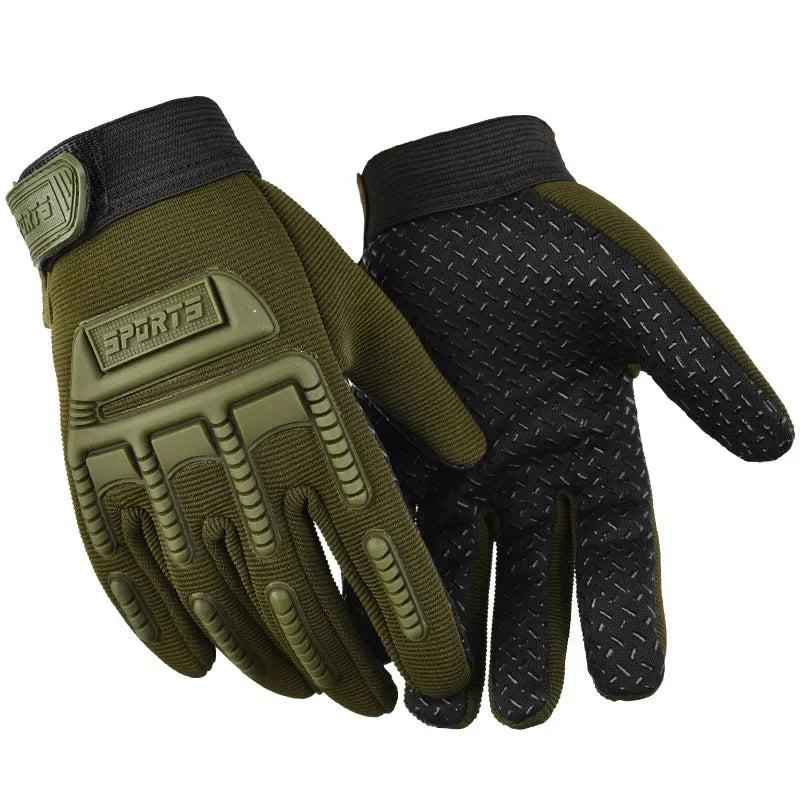 Kids Full Finger Tactical Riding Gloves with Anti-slip Protection and Camouflage Design