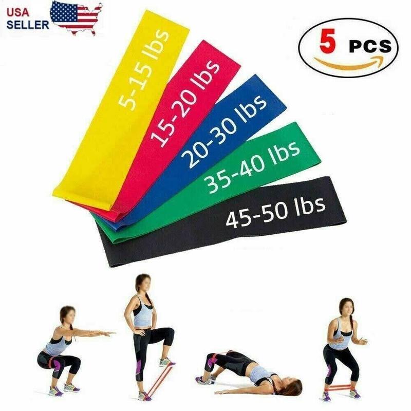 Resistance Bands Loop Set Gym Exercise Yoga Strength Workout Fitness Butt Lift