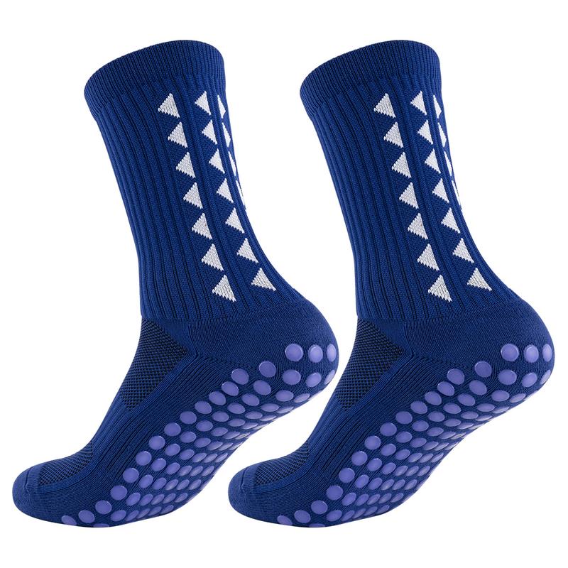 1 pair of breathable, sweat-absorbing, shock-absorbing, non-slip thickened towel-bottom socks, suitable for soccer training, professional soccer matches and daily fitness workouts