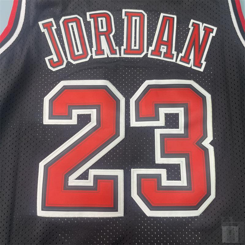 MJ stitched Basketball Jersey Men's Sleeveless Black